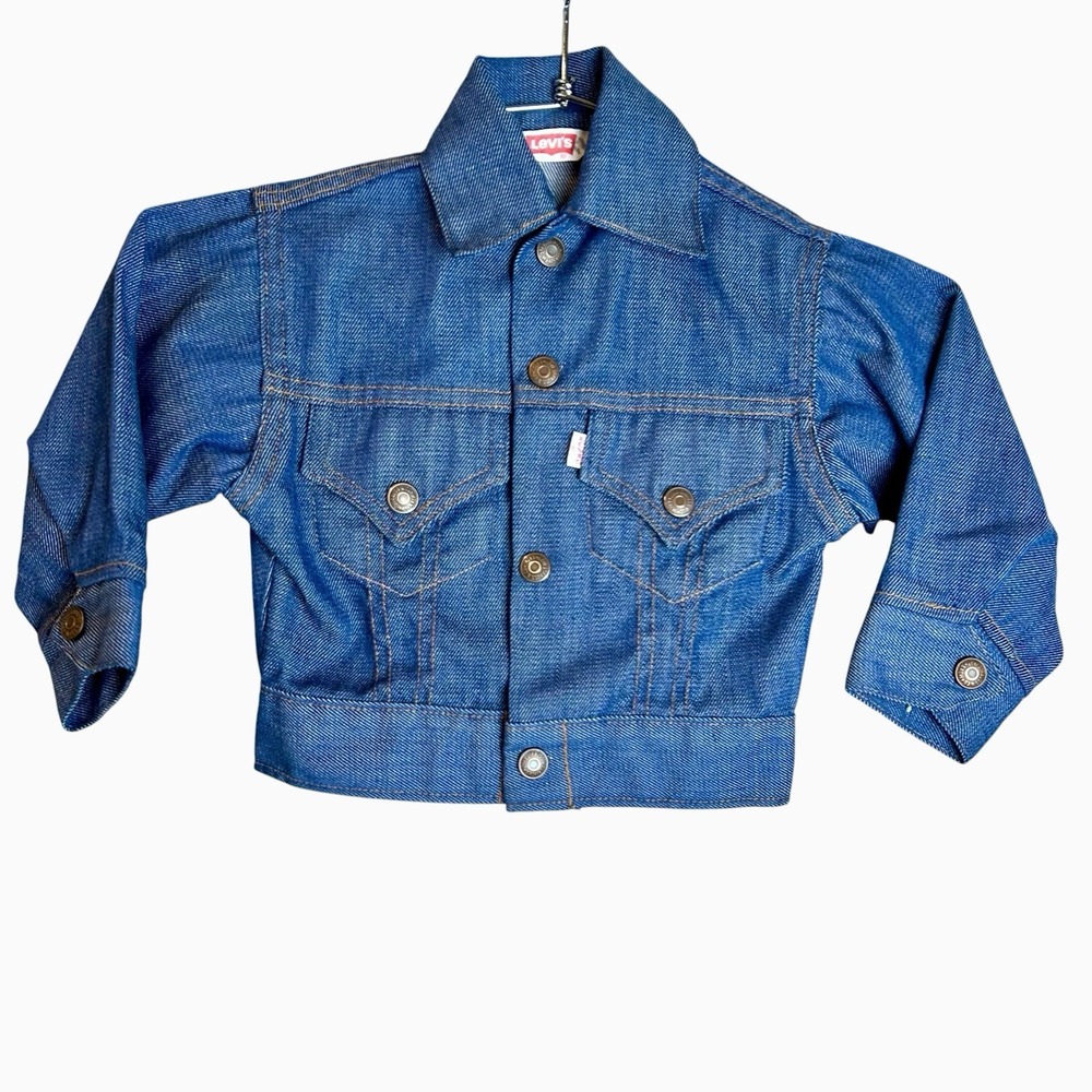 Vintage 1970s Levi's Red Tab Toddler Size 3Jean Trucker Jacket Denim 70s VTG